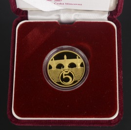 Zlatá medaile - replika 5haléře 1924