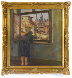 Blick aus dem Fenster (Hinterhof) [Wilhelm Tramp (1881-1940)]