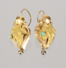 Gold Earrings with Turquoises []