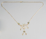 Gold Necklace with Turquoises []