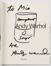 Dvojice publikací s autografy [Andy Warhol (1928-1987)]