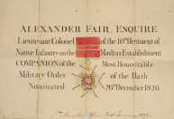 Portrait of Liutenant Colonel Alexander Fair [Unknown author]