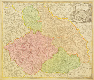 Regni Bohemiae, Ducatus Silesiae, Marchionatus Moraviae et Lusatiae. Tabula generalis [Johann Baptist Homann (1664-1724)]
