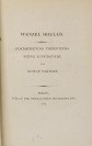 Wenzel Hollar. Beschreibendes Verzeichniss seiner Kupferstiche [Gustav Parthey (1798-1872)]
