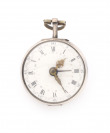 Silver pocket verge fusee watch with date display []