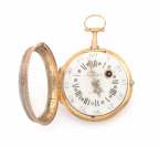 Ladies gold pocket watch verge fusee with color enamels []