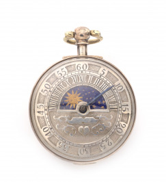 Silver pocket watch - lunar