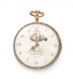 Pocket watch with enamels