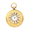 Dámské zlaté kapesní hodinky s vnějším ciferníkem []