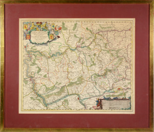 Mapa nassavského knížectví [Nicolaes Jansz Visscher (1649-1702), Pieter Schenk (1698-1775)]