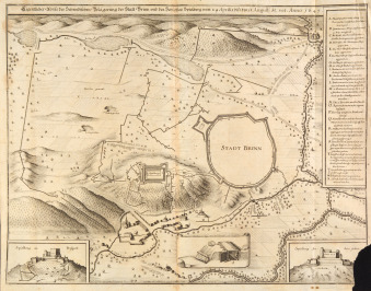 Plan der Belagerung von Brünn in 1645 [Matthäus Merian (1593-1650)]