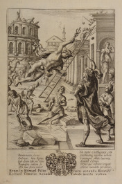 Illustration aus Vergils Epos (Merkur und Aeneas in Karthago) [Wenceslaus Hollar (1607-1677), Francis Cleyn (1589-1658)]