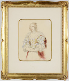 Portrait of Henrietta Maria of France [Moritz Michael Daffinger - připsáno (1790-1849)]