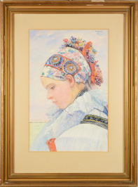 Girl in a Hat [Vincent Plesnivý (1879-1944)]
