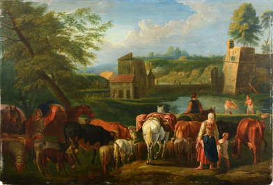 Římská krajina [Johann Heinrich Roos - připsáno (1631-1685)]