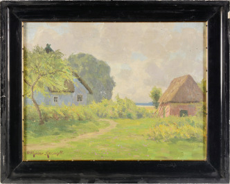 Bauernhäuser auf dem Lande [Paul Müller-Kaempff (1861-1941)]