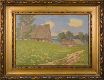Vesnická krajina  [Ota Bubeníček (1871-1962)]