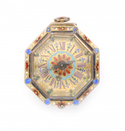 Octagonal Watch with Enamels