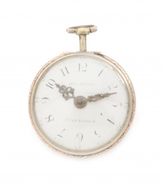 Stříbrné kapesní hodinky s pouzdrem