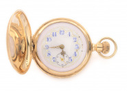 Zlaté kapesní hodinky se šatlénem []