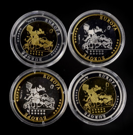 Four Commemorative Coins from Issue "Zavedení společné měny"