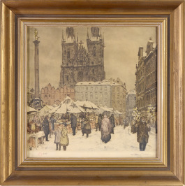 Nikolausmarkt am Altstädter Ring [František Tavík Šimon (1877-1942)]