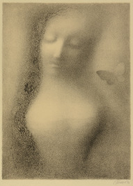 Portrét dívky s motýlem [Ludmila Jiřincová (1912-1994)]