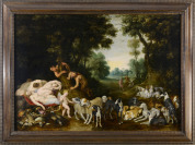 Sleeping Diana and Nymphs [Jan II. Brueghel (1601-1678)]