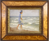 Dáma na pláži [Adolf Wiesner (1871-1942)]