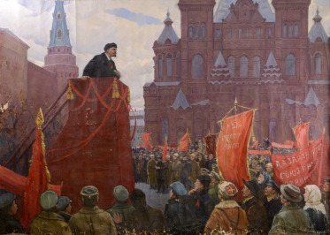 Lenin`s speech on the Red Square [Vasilyi Afanasiyev Petuhov (1914-?)]