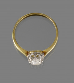 Gold Ring with a Diamond