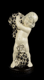 Putto with Grapes [Georg Klimt (1867-1931)]