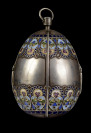Silver Egg with Enamels [Russia, Moscow, Peter Pavlovich Milyukov (active 1877-1917),]