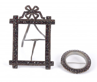 Two Frames with Bohemian Garnets