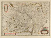 Comenius` Map of Moravia [Jan Amos Komenský (1592-1670) Johannes Janssonius (1588-1664)]