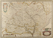 Karte von Mähren von J. A. Komenský [Jan Amos Komenský (1592-1670) Henricus Hondius d. J. (1597-1651)]
