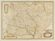 Karte von Mähren von J. A. Komenský [Jan Amos Komenský (1592-1670) Henricus Hondius d. J. (1597-1651)]