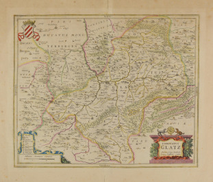 Karte von Glatz [Johannes Janssonius (1588-1664), Jonas Scultetus (1603-1664)]