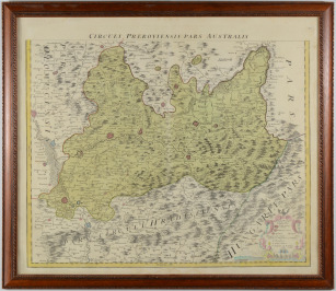 Dvojdílná mapa přerovského kraje  [Johann Christoph Müller (1673-1721), Johann Baptist Homann (1664-1724)]
