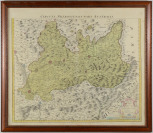 Dvojdílná mapa přerovského kraje  [Johann Christoph Müller (1673-1721) Johann Baptist Homann (1664-1724)]