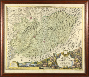 Mapa hradišťského kraje [Johann Christoph Müller (1673-1721), Johann Baptist Homann (1664-1724)]