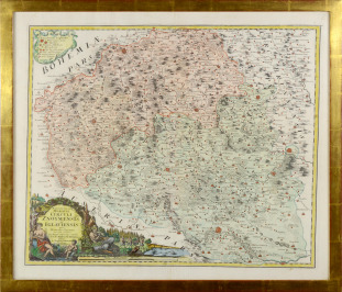 Mapa znojemského a jihlavského kraje [Johann Christoph Müller (1673-1721), Johann Baptist Homann (1664-1724)]