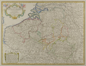 Mapa Nizozemí "CARTE DES PAYSBAS CATHOLIQUES" [Guillaume Delisle (1675-1726)]