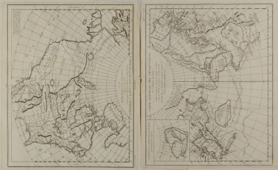 Drei Karten "CARTE DE LA CALIFORNIE ET DES PAYS NORD-OUEST..." [Gilles Robert de Vaugondy (1686-1766)]