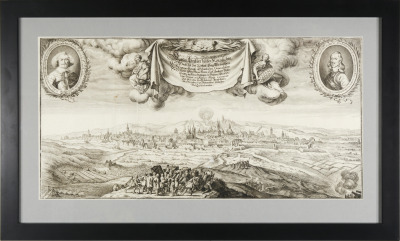 Obléhání Prahy Švédy [Karel Škréta (1610-1674), Matthäus Merian (1593-1650)]