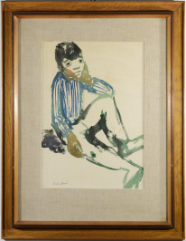 Junge in gestreiftem Hemd [Míla Doleželová (1922-1993)]
