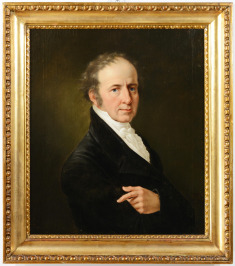 Biedermeier Portrait of a Man with Sideburns [Anonym]