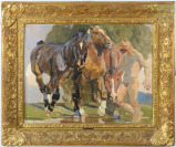 Plavení koní [Ludvík Vacátko (1873-1956)]