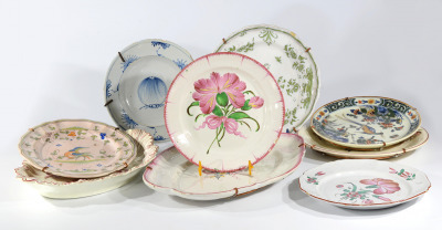 A Collection of Faience Plates and Bowls