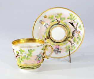 Cup with Saucer - Chinoiserie